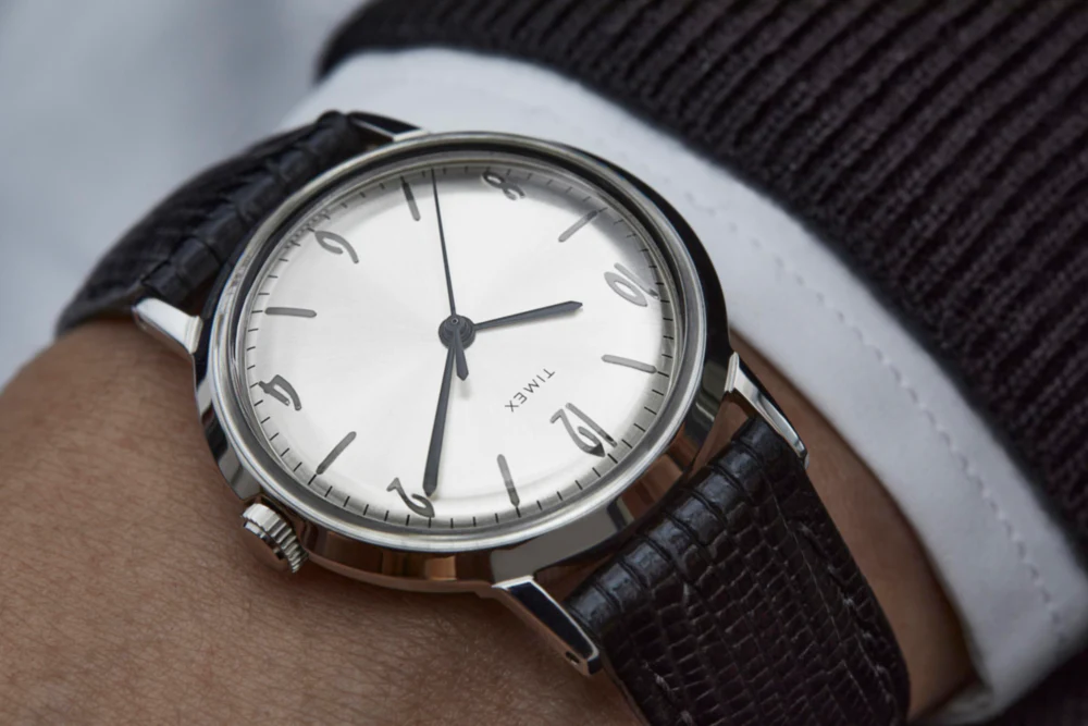 Marlin® Hand-Wound 34mm Leather Strap Watch - Image 5