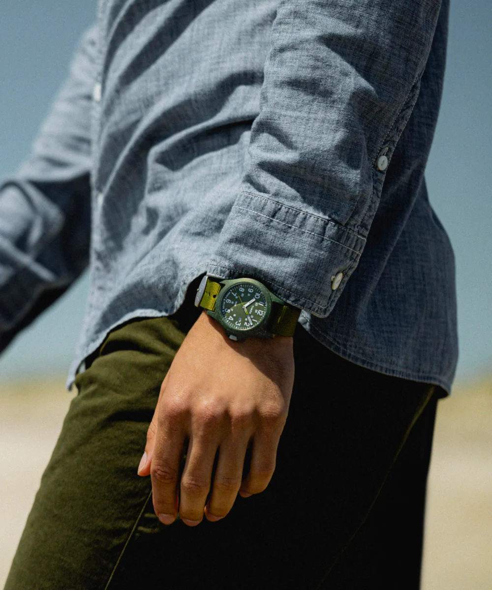 Reclaim Ocean 40mm Recycled Fabric Strap Watch - Image 3