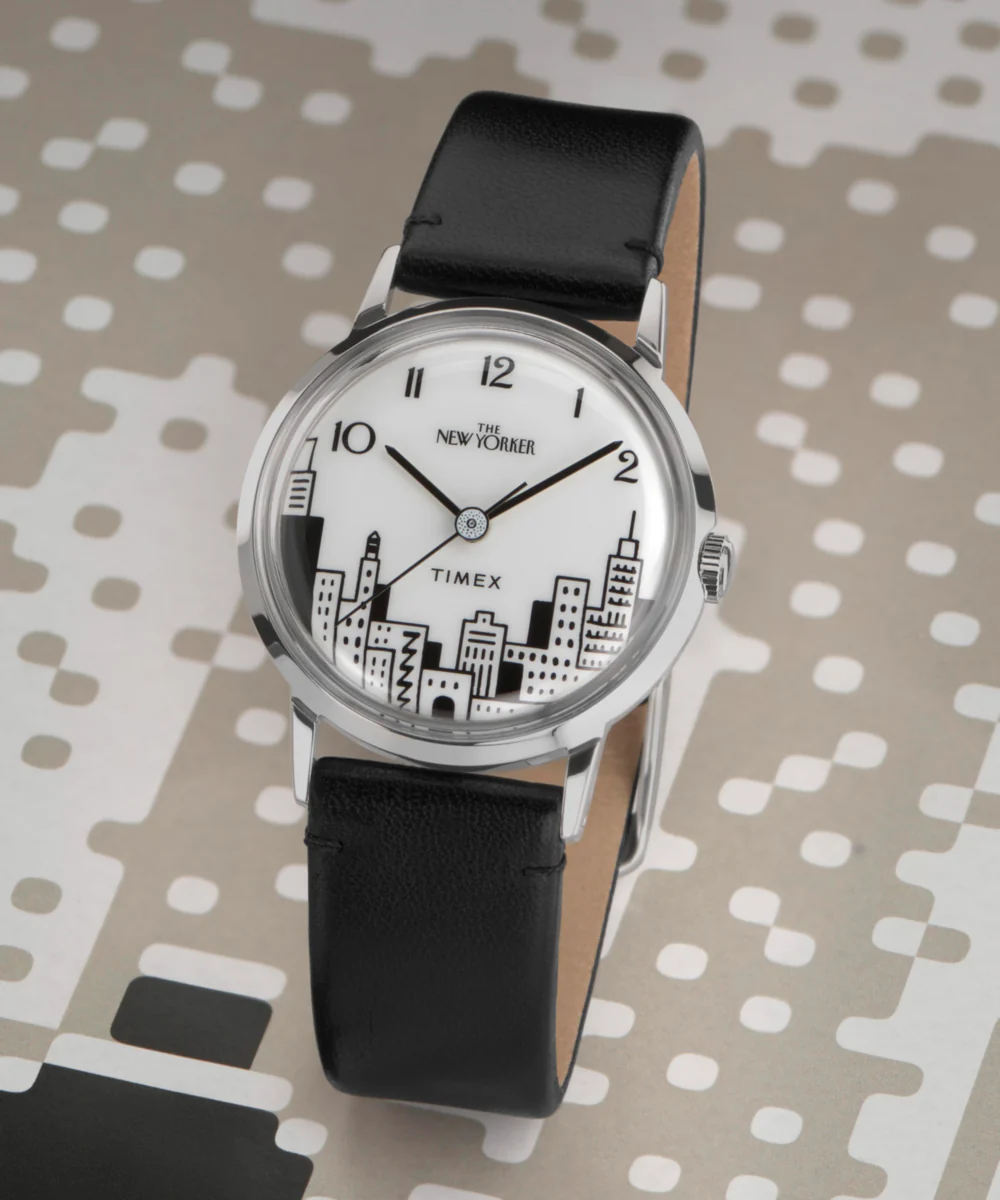 Timex | The New Yorker Marlin® Hand-Wound 34mm Leather Strap Watch - Image 8